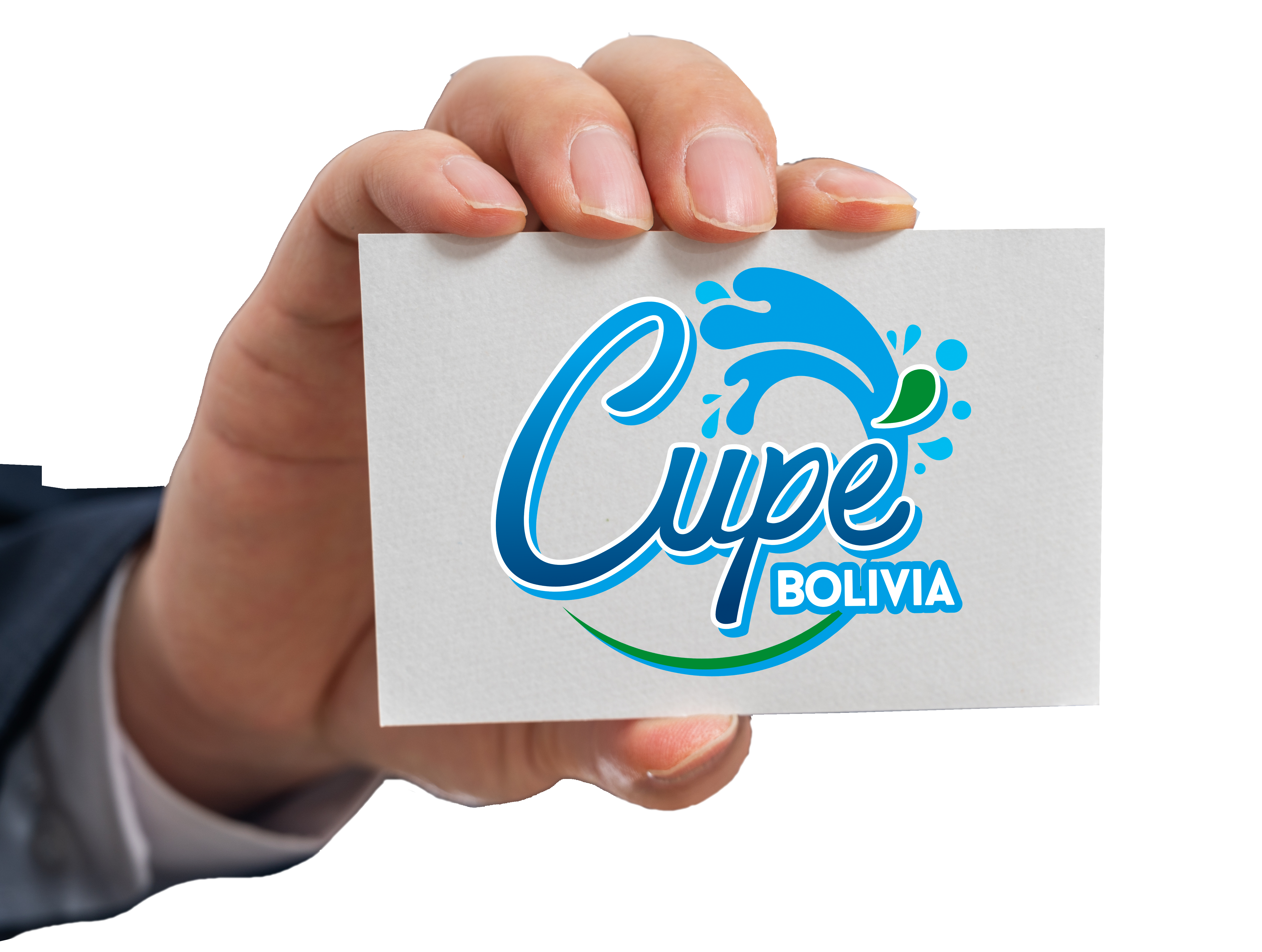 Mano agarra tarjeta